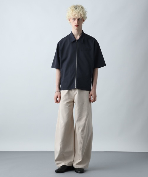 HARE（ハレ）の「【SET UP対応】キリカエZIPシャツ(HARE)（シャツ/ブラウス・メンズ・ネイビー/グレー/ブラック・FREE）」の8枚目の写真