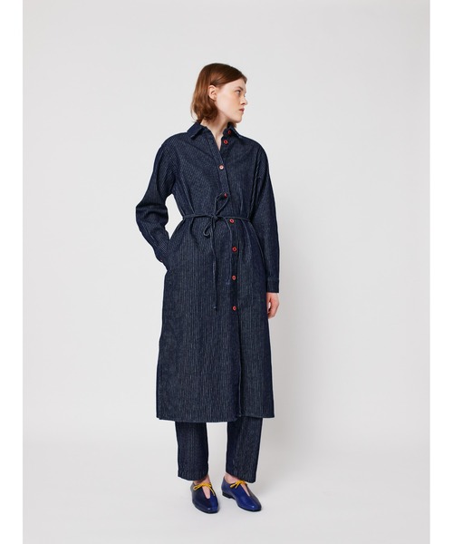 BOBO CHOSES(ボボショーズ)の「Denim stripe dress(ワンピース・レディース・ネイビー・L/M/S/XS)」の3枚目の写真