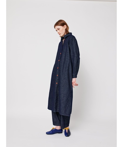 BOBO CHOSES(ボボショーズ)の「Denim stripe dress(ワンピース・レディース・ネイビー・L/M/S/XS)」の7枚目の写真