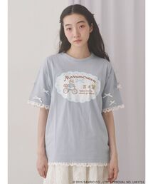 レディースのTシャツ/カットソー（ブルー・ネイビー/青色系