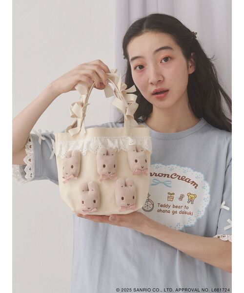 merry jenny(メリージェニー)の「マロンクリームribbonスリーブTee(Tシャツ/カットソー・レディース・ライトブルー/オフホワイト・FREE)」の19枚目の写真