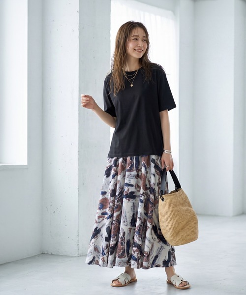 STYLE DELI(スタイルデリ)の「【ものづくりJAPAN】DIORAMA ベーシックボーイズTシャツ(Tシャツ/カットソー・レディース・ホワイト/ブラック・FREE)」の8枚目の写真