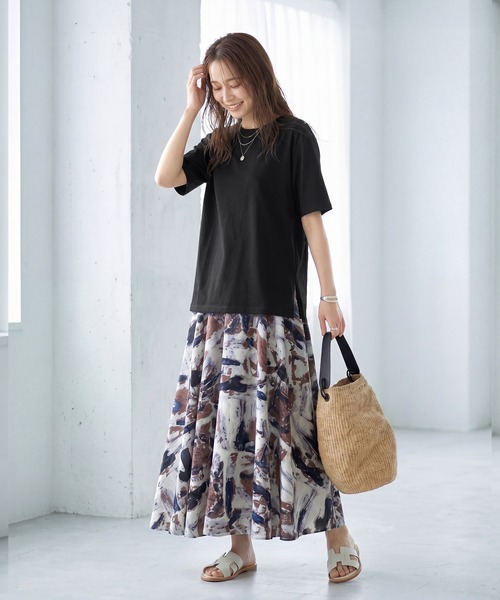 STYLE DELI(スタイルデリ)の「【ものづくりJAPAN】DIORAMA ベーシックボーイズTシャツ(Tシャツ/カットソー・レディース・ホワイト/ブラック・FREE)」の5枚目の写真