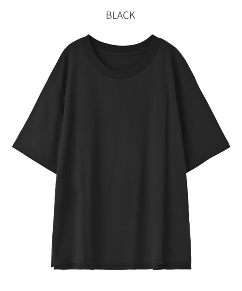 STYLE DELI(スタイルデリ)の「【ものづくりJAPAN】DIORAMA ベーシックボーイズTシャツ(Tシャツ/カットソー・レディース・ホワイト/ブラック・FREE)」の4枚目の写真