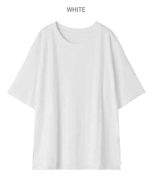 STYLE DELI(スタイルデリ)の「【ものづくりJAPAN】DIORAMA ベーシックボーイズTシャツ(Tシャツ/カットソー・レディース・ホワイト/ブラック・FREE)」の3枚目の写真