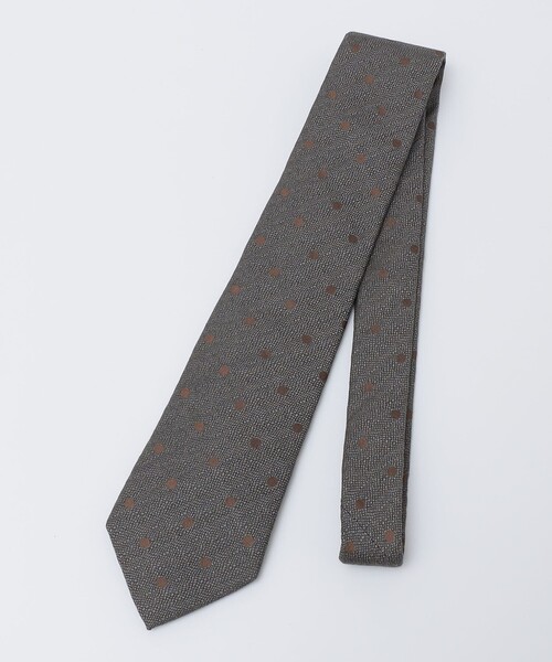 SHIPS（シップス）の「Puccini: シルク ウール メランジ ドット ネクタイ（ネクタイ・メンズ・カーキ/コバルトブルー/ワイン/ダークグレー・2）」の2枚目の写真