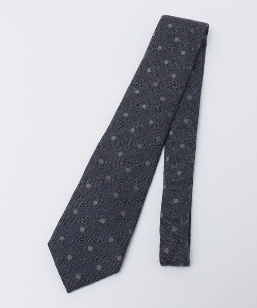 SHIPS（シップス）の「Puccini: シルク ウール メランジ ドット ネクタイ（ネクタイ・メンズ・カーキ/コバルトブルー/ワイン/ダークグレー・2）」の3枚目の写真