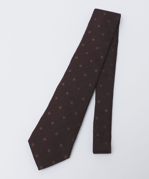 SHIPS（シップス）の「Puccini: シルク ウール メランジ ドット ネクタイ（ネクタイ・メンズ・カーキ/コバルトブルー/ワイン/ダークグレー・2）」の4枚目の写真