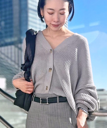 【新品未使用】 AP STUDIO サーマルカーディガン ニットカーディガン ap retro カーディガン シアーZIPニットカーディガン/ 透かし