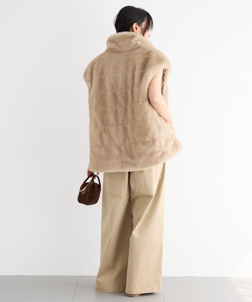 BARNYARDSTORM（バンヤードストーム）の「BARNYARDSTORM / ミンクライクドロストベスト（ベスト・レディース・チャコール/ベージュ・FREE）」の16枚目の写真