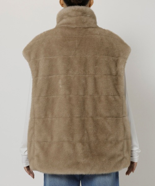 BARNYARDSTORM（バンヤードストーム）の「BARNYARDSTORM / ミンクライクドロストベスト（ベスト・レディース・チャコール/ベージュ・FREE）」の22枚目の写真