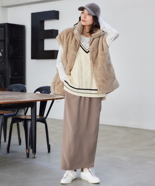 新品未使用　2024冬　バンヤードストーム　ダウンベスト ベージュ BARNYARDSTORM / ミンクライクドロストベスト（ベスト