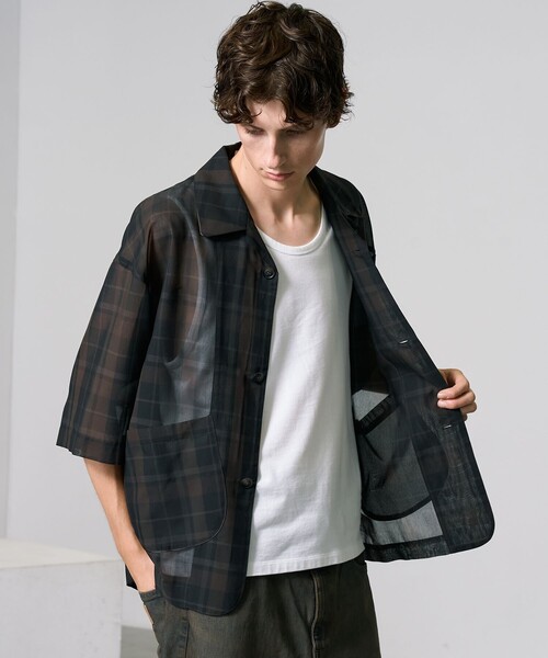 シアーチェックシャツジャケット（シャツ/ブラウス）｜PUBLIC TOKYO