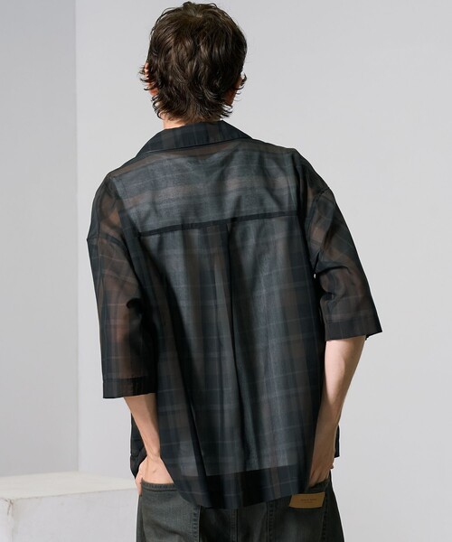 シアーチェックシャツジャケット（シャツ/ブラウス）｜PUBLIC TOKYO