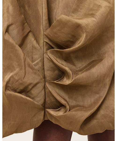 ALLSAINTS(オールセインツ)の「NIA DRAPED MIDI SKIRT | NIA ドレープ ミディ スカート(スカート・レディース・ブラウン系その他・4/6/8/10)」の3枚目の写真