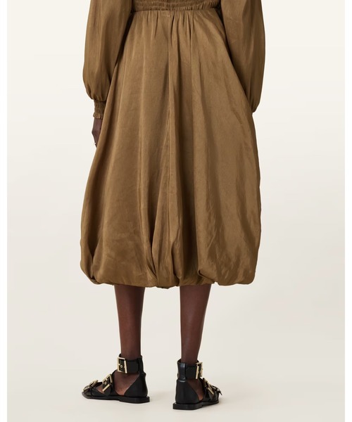 ALLSAINTS(オールセインツ)の「NIA DRAPED MIDI SKIRT | NIA ドレープ ミディ スカート(スカート・レディース・ブラウン系その他・4/6/8/10)」の6枚目の写真