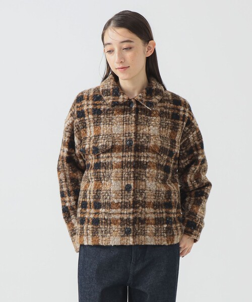 B:MING by BEAMS（ビーミングバイビームス）の「チェック CPO ブルゾン（ブルゾン・レディース・ブラウン/ブラック・SMALL/MEDIUM）」の2枚目の写真