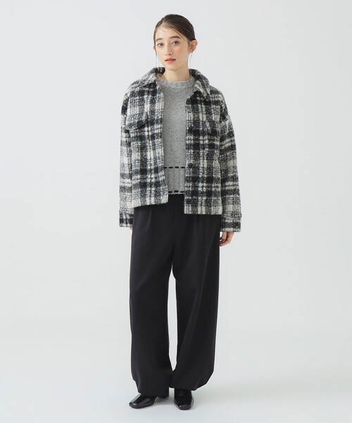 B:MING by BEAMS（ビーミングバイビームス）の「チェック CPO ブルゾン（ブルゾン・レディース・ブラウン/ブラック・SMALL/MEDIUM）」の3枚目の写真