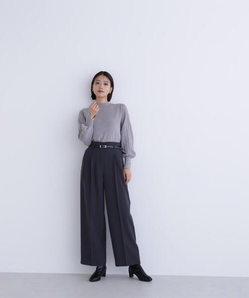 セール】◇フェイクレザーベルテッドワイドパンツ（その他パンツ