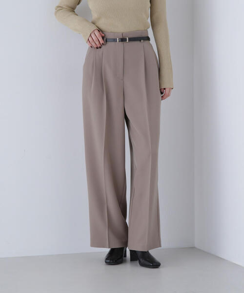 NATURAL BEAUTY BASIC(ナチュラルビューティーベーシック)の「◇フェイクレザーベルテッドワイドパンツ(その他パンツ・レディース・チャコールグレー/ベージュ・SMALL/MEDIUM/P/S)」の18枚目の写真