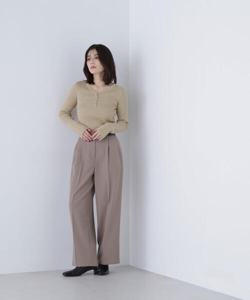 NATURAL BEAUTY BASIC(ナチュラルビューティーベーシック)の「◇フェイクレザーベルテッドワイドパンツ(その他パンツ・レディース・チャコールグレー/ベージュ・SMALL/MEDIUM/P/S)」の17枚目の写真