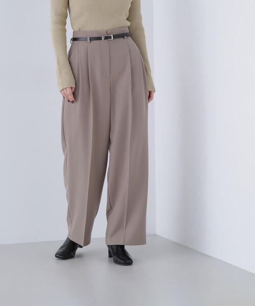 NATURAL BEAUTY BASIC(ナチュラルビューティーベーシック)の「◇フェイクレザーベルテッドワイドパンツ(その他パンツ・レディース・チャコールグレー/ベージュ・SMALL/MEDIUM/P/S)」の11枚目の写真