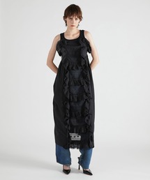 crinkle crinkle crinkle（クリンクルクリンクルクリンクル）の「【crinkle crinkle crinkle】liver lace vintage likecami dress/リバーレースヴィンテージライクキャミドレス（ドレス）」