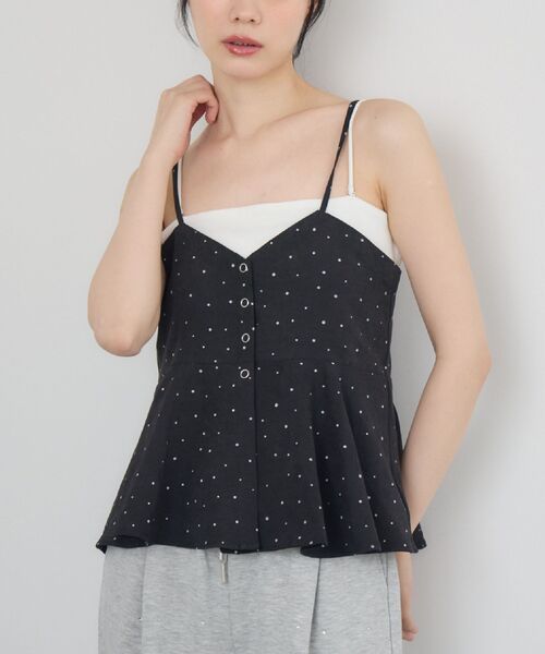 RETRO GIRL（レトロガール）の「前開きフリルビスチェ（シャツ/ブラウス・レディース・グレー系その他/ダークブルー/ブラック系その他4・FREE）」の2枚目の写真