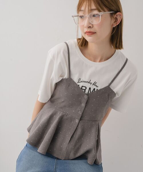 RETRO GIRL（レトロガール）の「前開きフリルビスチェ（シャツ/ブラウス・レディース・グレー系その他/ダークブルー/ブラック系その他4・FREE）」の4枚目の写真