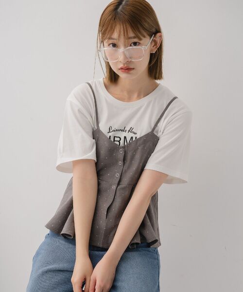 RETRO GIRL（レトロガール）の「前開きフリルビスチェ（シャツ/ブラウス・レディース・グレー系その他/ダークブルー/ブラック系その他4・FREE）」の5枚目の写真