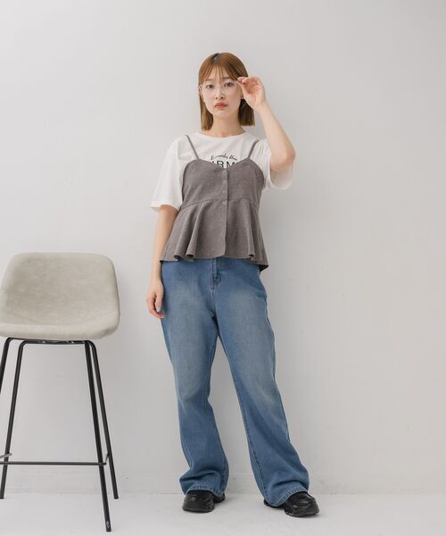 RETRO GIRL（レトロガール）の「前開きフリルビスチェ（シャツ/ブラウス・レディース・グレー系その他/ダークブルー/ブラック系その他4・FREE）」の6枚目の写真
