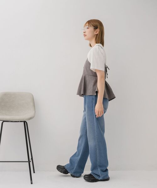RETRO GIRL（レトロガール）の「前開きフリルビスチェ（シャツ/ブラウス・レディース・グレー系その他/ダークブルー/ブラック系その他4・FREE）」の9枚目の写真