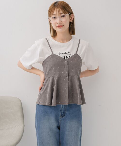 RETRO GIRL（レトロガール）の「前開きフリルビスチェ（シャツ/ブラウス・レディース・グレー系その他/ダークブルー/ブラック系その他4・FREE）」の10枚目の写真