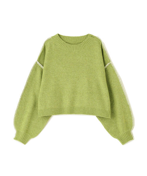 FREE'S MART（フリーズマート）の「◆杢ストレッチ総針配色ステッチニット（ニット/セーター・レディース・ブルー/グレー/グリーン/パープル/ベージュ・FREE）」の20枚目の写真