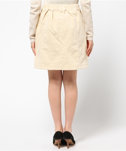 Every very nice claup（エブリィベリーナイスクラップ）の「コール天台形前釦ＳＫ（スカート・レディース・クリーム/ベージュ/ピンク系その他/キャメル・FREE）」の7枚目の写真