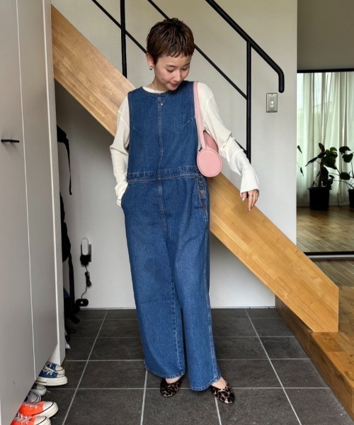 セール】【@kokiminitaコラボ】コーンデニム アメスリサロペット