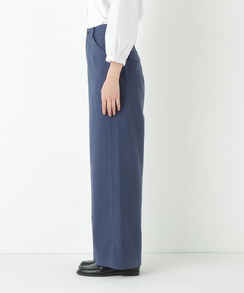 human woman（ヒューマンウーマン）の「【5サイズ展開】◆ストレッチエアリードットコードセミワイドパンツ（その他パンツ・レディース・ブルー/ブラック系その他/ベージュ・SMALL/MEDIUM/LARGE/X-SMALL/X-LARGE）」の10枚目の写真