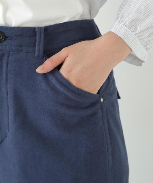 human woman（ヒューマンウーマン）の「【5サイズ展開】◆ストレッチエアリードットコードセミワイドパンツ（その他パンツ・レディース・ブルー/ブラック系その他/ベージュ・SMALL/MEDIUM/LARGE/X-SMALL/X-LARGE）」の13枚目の写真