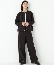 human woman | 【5サイズ展開】◆ストレッチエアリードットコードセミワイドパンツ(その他パンツ)