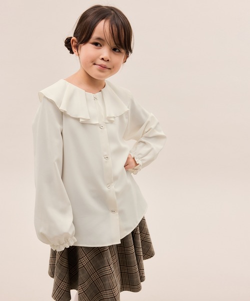 ROPE' PICNIC（ロペピクニック）の「【KIDS/キッズ】フレアカラーブラウス/リンクコーデ（シャツ/ブラウス・キッズ・ホワイト・120/130/140/150）」の14枚目の写真