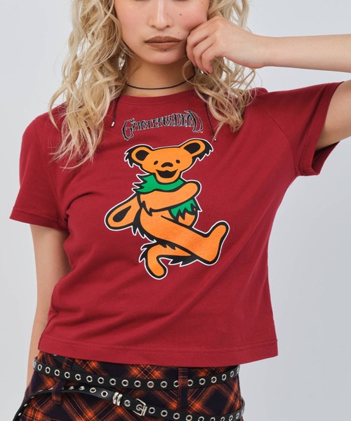 Grateful Dead(グレイトフルデッド)の「atmos pink Grateful Dead Mini T-shirt / アトモス ピンク グレイトフル デッド ミニ T-シャツ【SP】(Tシャツ/カットソー・レディース・レッド/グリーン/ホワイト/ブラウン/チャコール・S/M)」の5枚目の写真