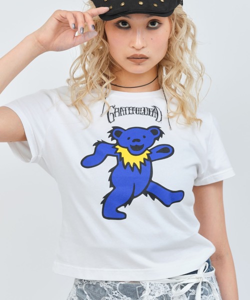 Grateful Dead(グレイトフルデッド)の「atmos pink Grateful Dead Mini T-shirt / アトモス ピンク グレイトフル デッド ミニ T-シャツ【SP】(Tシャツ/カットソー・レディース・レッド/グリーン/ホワイト/ブラウン/チャコール・S/M)」の1枚目の写真