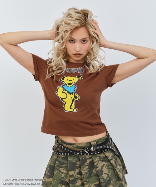 Grateful Dead(グレイトフルデッド)の「atmos pink Grateful Dead Mini T-shirt / アトモス ピンク グレイトフル デッド ミニ T-シャツ【SP】(Tシャツ/カットソー・レディース・レッド/グリーン/ホワイト/ブラウン/チャコール・S/M)」の17枚目の写真