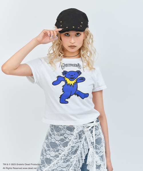 Grateful Dead(グレイトフルデッド)の「atmos pink Grateful Dead Mini T-shirt / アトモス ピンク グレイトフル デッド ミニ T-シャツ【SP】(Tシャツ/カットソー・レディース・レッド/グリーン/ホワイト/ブラウン/チャコール・S/M)」の9枚目の写真