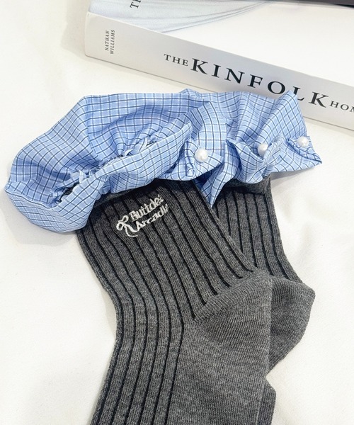 apres jour（アプレジュール）の「【apres jour×ARIAZ】フリル刺繍ソックス（ソックス/靴下・レディース・ホワイト/チャコールグレー/グレー/ブラック・FREE）」の16枚目の写真