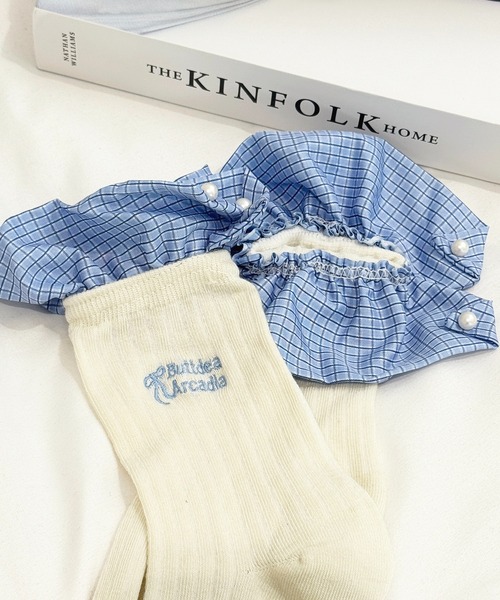 apres jour（アプレジュール）の「【apres jour×ARIAZ】フリル刺繍ソックス（ソックス/靴下・レディース・ホワイト/チャコールグレー/グレー/ブラック・FREE）」の14枚目の写真