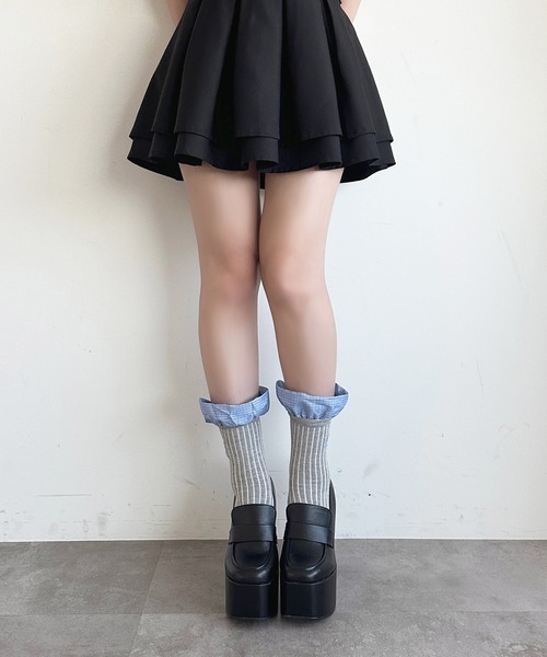 apres jour（アプレジュール）の「【apres jour×ARIAZ】フリル刺繍ソックス（ソックス/靴下・レディース・ホワイト/チャコールグレー/グレー/ブラック・FREE）」の13枚目の写真