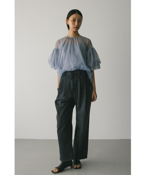 スタイルミキサー（STYLEMIXER）/ギャザースリーブチュールトップ ギャザースリーブチュールトップ（シャツ/ブラウス）｜STYLEMIXER