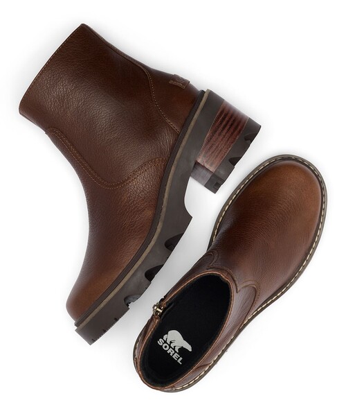 SOREL(ソレル)の「防水 撥水 SOREL/レディース ジョアンナウ ジップ ブーティー/ソレル(ブーツ・レディース・ブラウン/ブラック・25.5cm/25.0cm/26.0cm/24.5cm/22.5cm/24.0cm/23.0cm/23.5cm)」の4枚目の写真