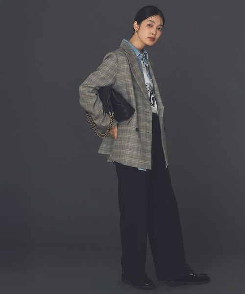 Gready Brilliant（グレディブリリアン）の「ジョーゼットワイドパンツ（その他パンツ・レディース・グレー/ブラック・FREE）」の12枚目の写真